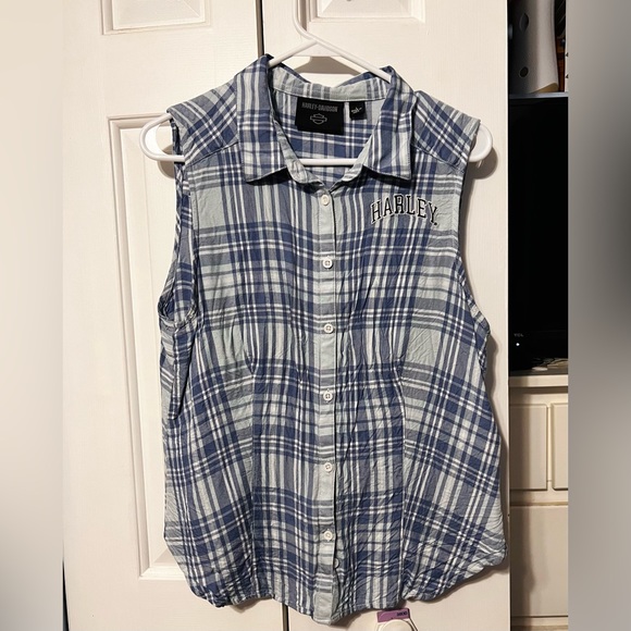 Harley Davidson Button Up Top - Picture 1 of 7